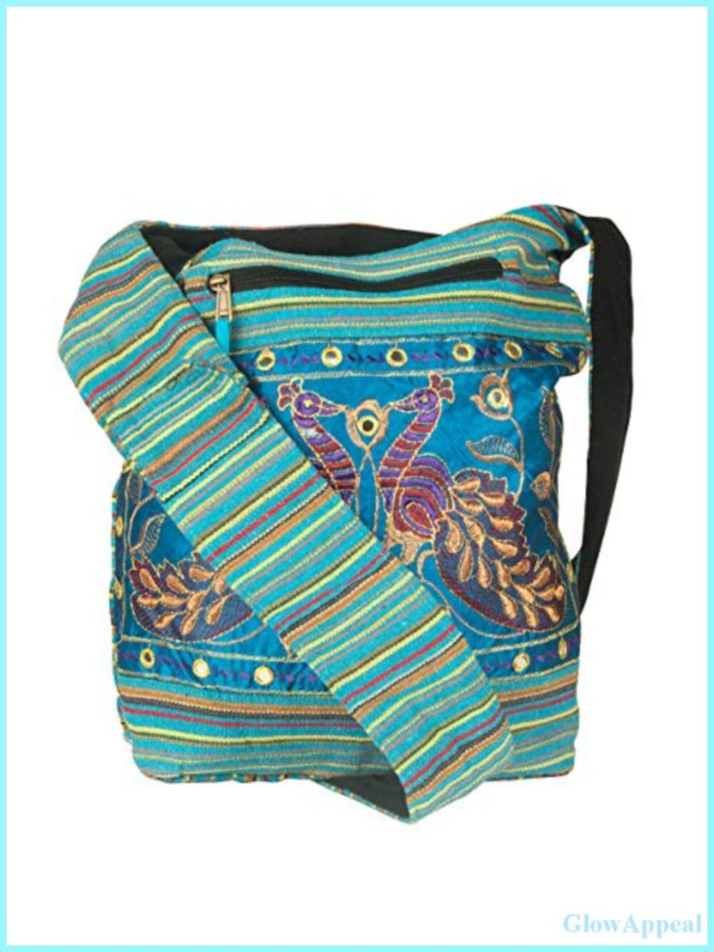 Handmade Woven Cotton Jacquard Hobo Shoulder Bag Large Everyday